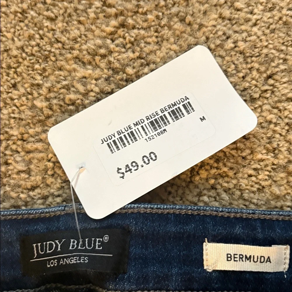 Judy Blue Indigo Denim Shorts - Picture 5 of 11
